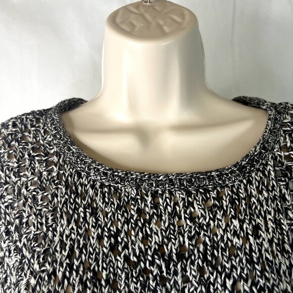 Eddie Bauer Cable Knit Sweater Long Sleeve Black and White Size Small - Picture 3 of 8